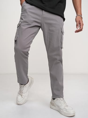 Image of Highlander Men's Slim Fit Cargo Trousers| Stylish & Comfortable for Casual, Travel & Active Wear | Trouser for Men | Men Trousers