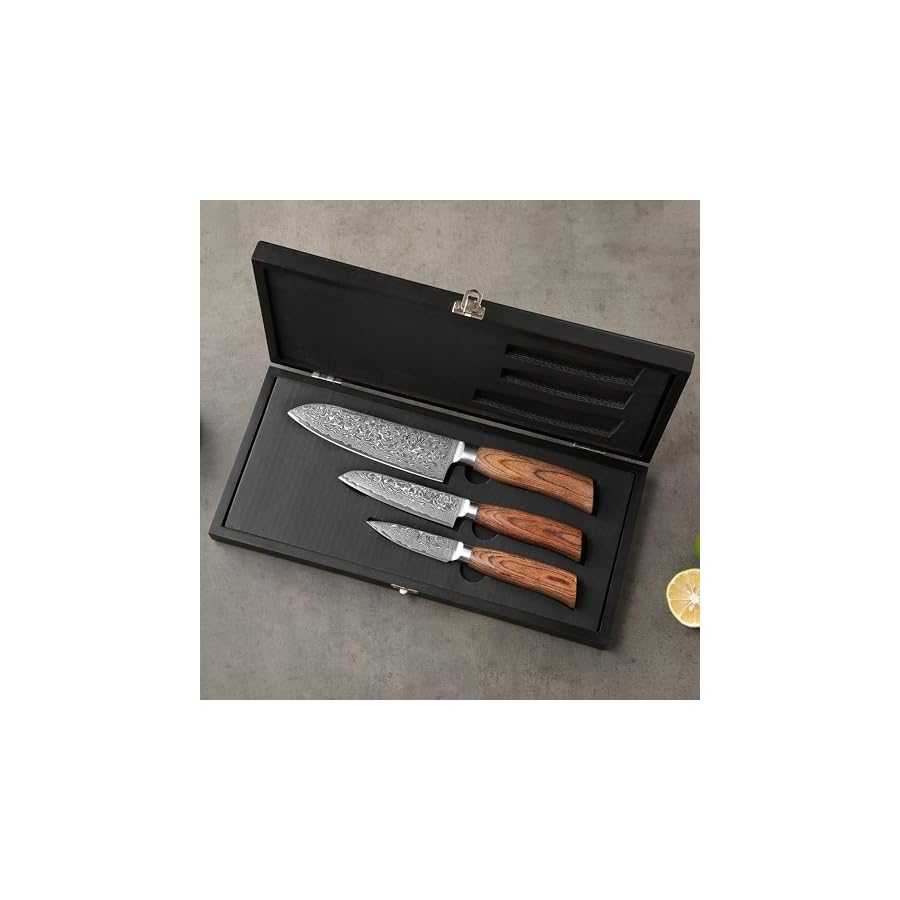 Wakoli-Kitchen-Knife-Set-3-Pieces-Professional-Chef-Knife-Set-made-from-67-Layers-Genuine-Damascus-Steel-with-VG10-Core-Damascus-Knife-with-Pakkawood-Handles-in-Wooden-Gift-Box-EDIB-Pro-3-pcs Wakoli Kitchen Knife Set, 3 Pieces Professional Chef Knife Set made from 67 Layers Genuine Damascus Steel with VG10 Core, Damascus Knife with Pakkawood Handles in Wooden Gift Box (EDIB Pro 3-pcs)