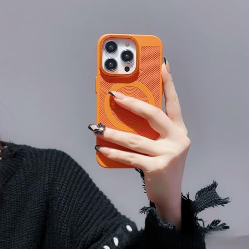 MagSafe対応 いphone15 Pro Max スマホ 放熱 冷却ケース 耐衝撃 マグセーフ対応 かわいい iPhone15 Pro Max 用ケース カメラレンズ保護 放熱性能 おしゃれ 韓国 マグネット搭載 スマホ冷却 アイフォン15 Pro M