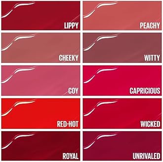 Maybelline Super Stay Vinyl Ink Longwear No-Budge Liquid Lipcolor Makeup, Highly Pigmented Color and Instant Shine, Lippy, Cranberry Red Lipstick, 0.14 fl oz, 1 Count