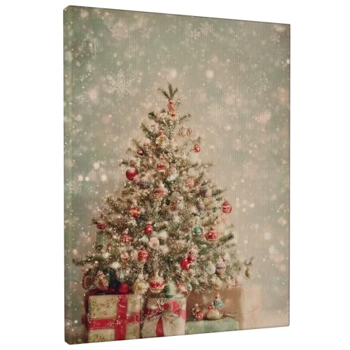 Cadeau de vacances 30x40cm : toile de Noël rétro pour gâter vos proches avec style