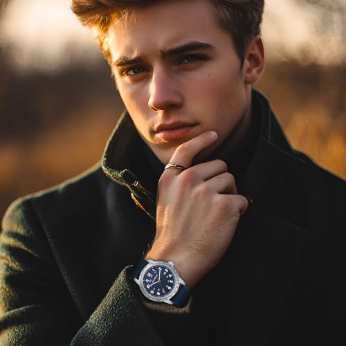 Image of Mens Watches Easy to Read Waterproof with Silicone Strap for Men 24-Hour Military Time Tactical Casual Wristwatch