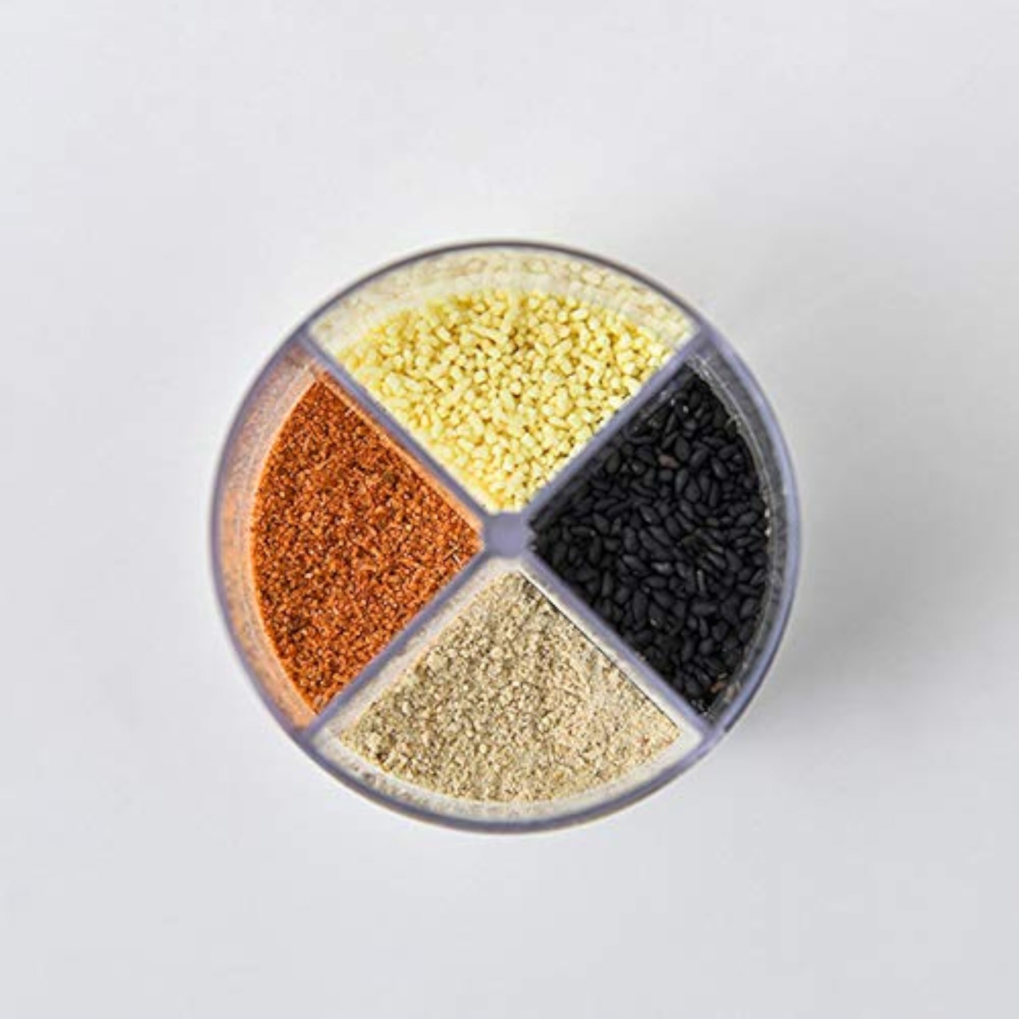 Portable Plastic Spice Jars with Flip Lid, Set of 4