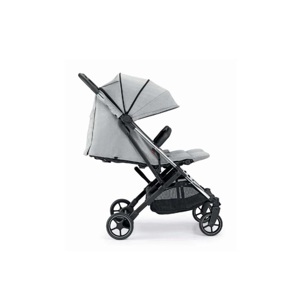 ART851-210 Cam Passeggino doppio - Grigio - GEM, passeggino perfetto per gemelli e/o fratelli e sorelle di diverse età, da 0 a 4 anni (22 kg.), Pieghevole compatto, Facile da trasportare, imbracatura.