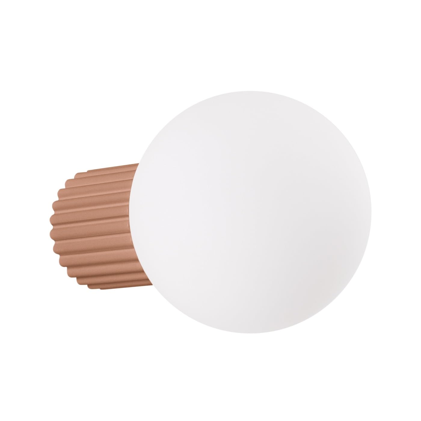 SOLLUX lighting Wall Lights LED - Indoor Wall Lamp - Bedroom Living Room Hall - Decorative - Aluminium and Glass - 1-Light - LED Bulb - Mocha Halo