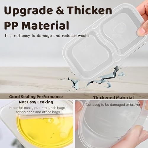 50% Off Reusable Snack Containers with Lids - 20PCS