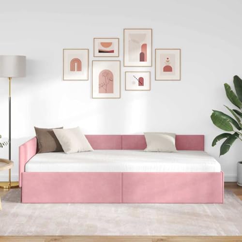 vidaXL Eckbett Rahmen Schlafmöbel Modernes Schlafzimmer Set Ergonomische Minimalistische Lösung Platz Kopfteil Nachtkomfort