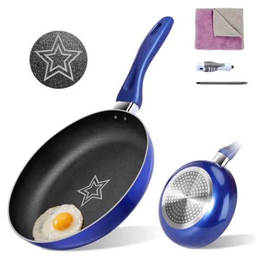Myiosus Juego de sartenes, sartén de inducción con revestimiento antiadherente, sartén de aluminio con mango extraíble para todo tipo de cocinas, envío de paños de limpieza y destornillador