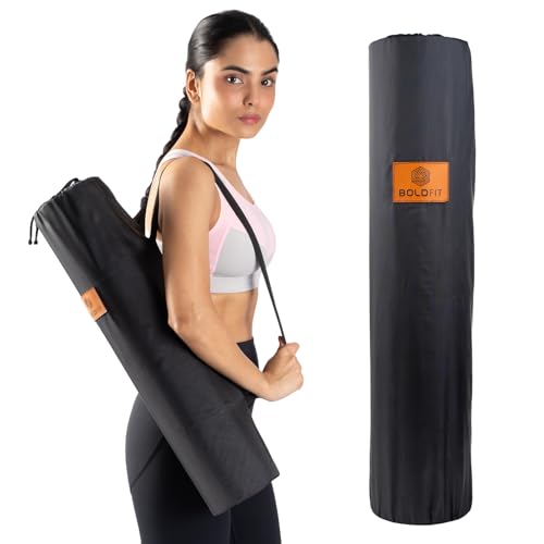 Boldfit Black Polyester Exercise Carrier Drawstring Bag with Adjustable Strap