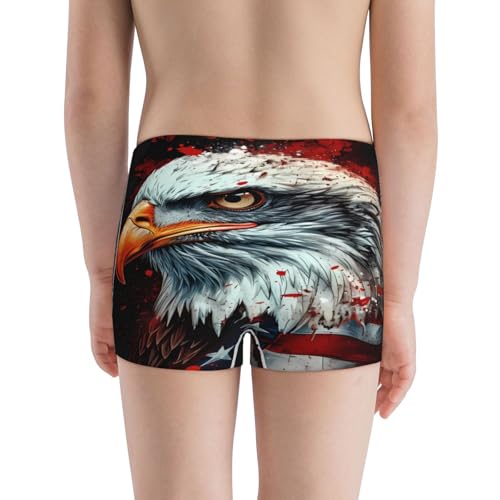 Boys' Cotton Boxer Brief Soft Underwear-Usa Bald Eagle3