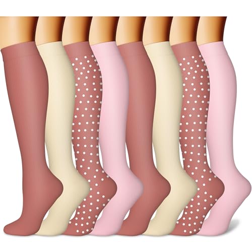 CHARMKING Compression Socks 8 Pairs