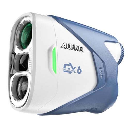 AOFAR GX6 Golf Entfernungsmesser mit Slope, Wiederaufladbarer Golf Laser Rangefinder, 1000Y, ±0,5YGenauigkeit, Flag-Lock und Vibration, 7X Vergrößerung, Laser Entfernungsmesser mit Magnetische
