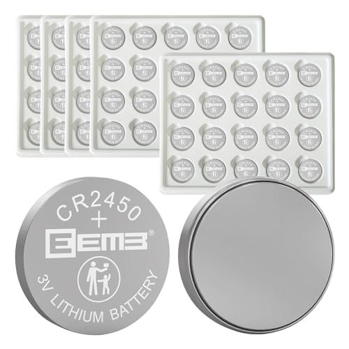 EEMB 100 Batería Etiqueta de Batería CR2450, Batería de Litio 3V Con Etiqueta de Soldadura DL2450、ECR2450、BR2450 Para Relojes, LáMparas de Té, Velas, Sistemas de Alarma, Calculadoras, Juguetes
