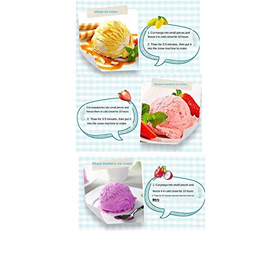 YYAI-HHJU Gefrorene Frucht-Dessert-Maschine, 220V Gefrorene Frucht-Softeismaschine + Abs Tragbare Eismaschine, EIN-Knopf… – Bild 7