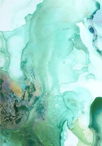 Impression nordique marbre liquide vert 2 tableaux cadre interieur