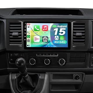 ACAVICA 9" IPS Android 15 Car Stereo Radio for VW Transporter T6 2016-2021, Wireless CarPlay Android Auto, Bluetooth 5.4 WiFi 6, 4+64GB Head Unit, GPS Navigation, DSP, FM/RDS with HD Rear Camera