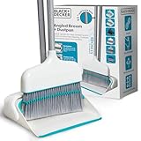 BLACK+DECKER Butler Broom and Dustpan Set for Home, Short Handle, Stand Up and Lightweight Space...