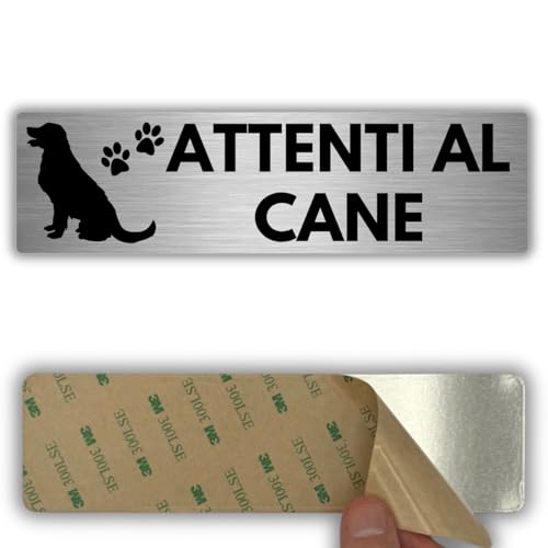 📐 DIMENSIONI: Il segnale avviso cane da guardia misura 5x18 cm con uno spessore di 0,8 mm.