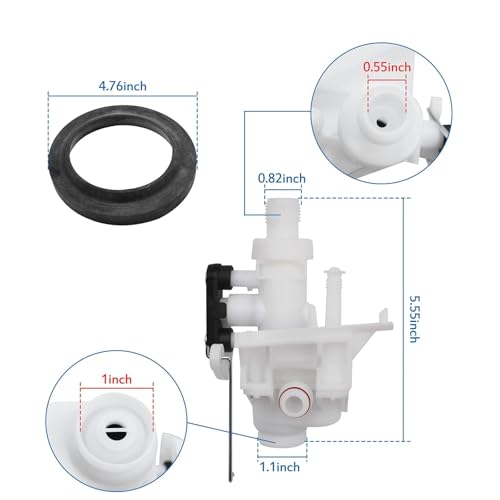 Image of Replacement RV Toilet Parts 31705 RV Toilet Water Valve Kit fits All Aqua Magic V High /Low Models Such as 31688 31687 31683