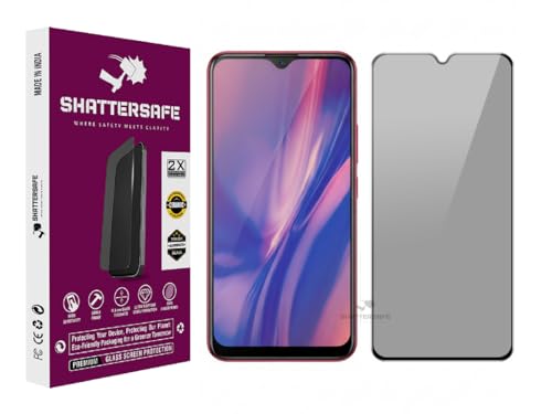 Image of Anti-Spy Privacy Tempered Glass Compatible For Vivo Y11 / Y12 / Y15 / Y15C / Y17 [Pack of 1]. Anti-Scratch, Edge-to-Edge Protection With Easy Installation Kit & Case Friendly Fit.