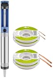 goobay Set saldatore – Pompa dissaldante LSP 100 LC con cavo dissaldante da 2 mm, bobina da 1,5 m, ideale per applicazioni saldatrici,75770