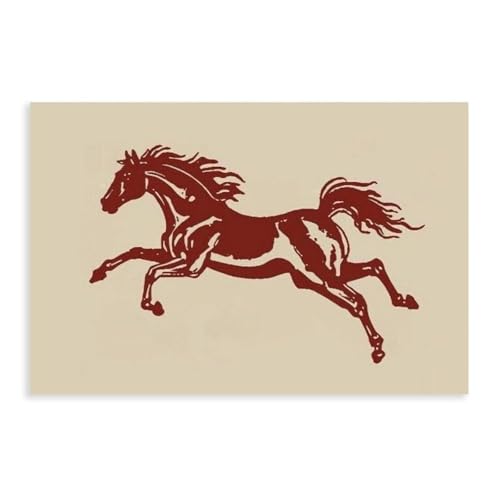 Poster vintage cheval occidental sur toile : habillez un grand mur vide de chambre