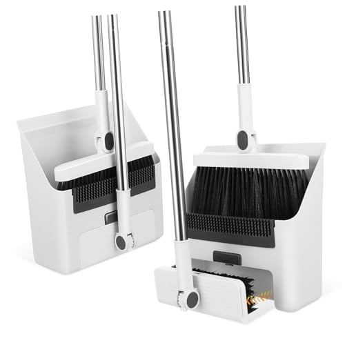 DIKACA Escoba Recogedor Plegable con Cabezal Diseño Compacto para Limpieza Interior y Exterior Hogar