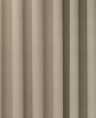Curtains Faux Linen, Thermal Insulated, 3 Pass 100 % Blackout Eyelet Curtains, (2 Panels) Window Curtains/Panels/Drapes - Image 4