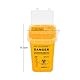 Tattoo Needles Box ATOMUS 1L Tattoo Plastic Sharp Container Tattoo Medical Disposal Biohazard Needle Waste Box Safe Lock Container Tattoo Supplies (1PC, Yellow)