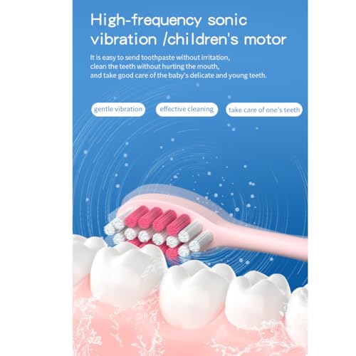 Image of Ausha Giraffe Kids Electric Toothbrush with 3 Extra Heads with Soft DuPont Bristles, Rechargeable, Cartoon Design, Smart Timer, 5 Modes,Waterproof Tooth Brush for Children (Ages 3-12)