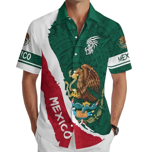 Men's Hawaiian Shirt Button Down Short Sleeve Casual Beachwear Novelty Print Shirt