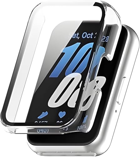 Capa Protetora com Película Compatível com Samsung Galaxy Fit 3 Transparente de Alta Resistência Capa Case Galaxy Fit 3 Protetora para Smartwatch