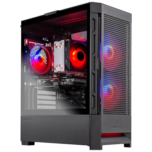 Skytech Gaming Nebula Gaming PC Desktop – Intel Core i5 13400F 2.5 GHz, NVIDIA RTX 4060, 1TB NVME SSD, 16GB DDR4 RAM 3200, 600W Gold PSU, 11AC Wi-Fi, Windows 11 Home 64-bit,Black
