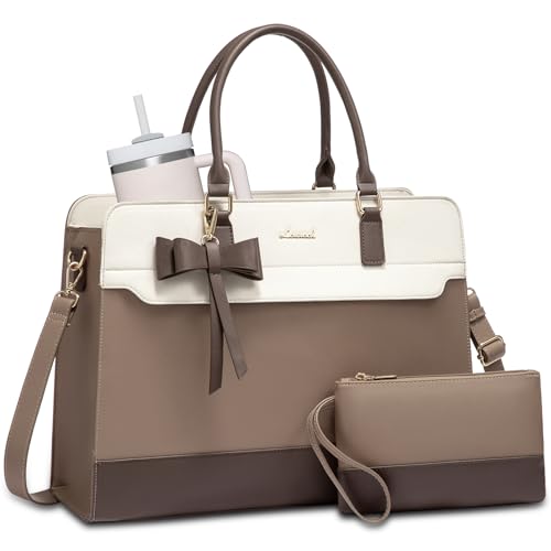 LOVEVOOK Handtasche Damen Groß, 15,6 Zoll Laptoptasche Arbeitstasche Elegant Uni Tasche Bürotasche Lehrertasche, PU Leder Tote Bag Business Aktentasche Handbags Women für Schule Büro Arbeit