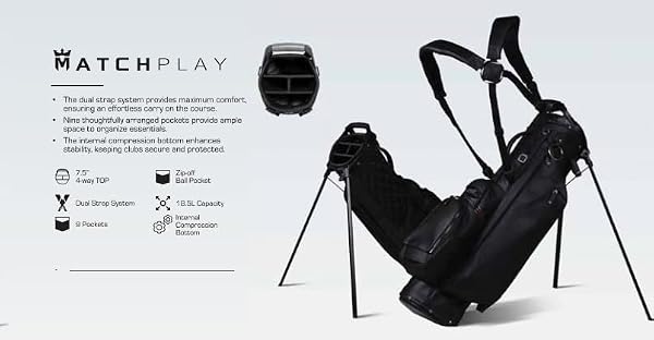 Sun Mountain Men's Matchplay Lightweight Stand Golf Bag, 4-Way Top, 2025 Model, Merlot by Sun Mountain - Image 3