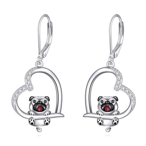 Boucles d'oreilles argent 925 pour oreilles sensibles motif pieuvre et libellule