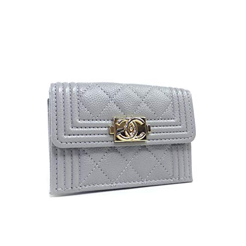 [シャネル] 三つ折り 財布 ボーイシャネル コンパクト A84432 グレー [並行輸入品]