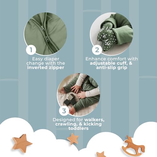 Image of Sleeveless Soft Baby & Toddler Sleeping Sack, Breathable with Adjustable Feet Cuffs & Anti-Slip Grip