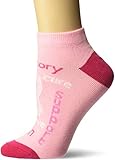 K. Bell Women's Novelty Fashion Athletic No Show Socks, Pink (Pink Ribbon), Shoe Size: 4-10