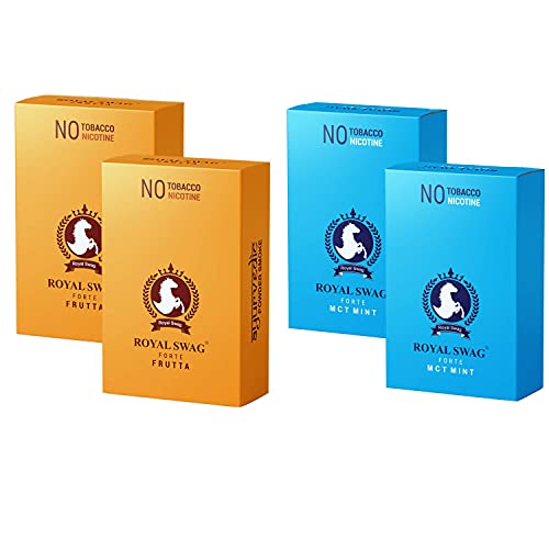 ROYAL SWAG Ayurvedic & Herbal Cigarette, Combo Pack of Mint and Frutta Flavour Smoke (20 Stick Each) Nicotine Free & Tobacco Free Cigarettes Helps in Quit Smoking - (40 Sticks)