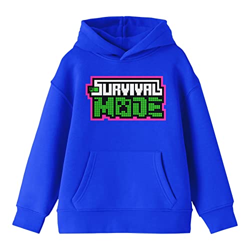 Minecraft Survival Mode Boy's Royal Blue Sweatshirt