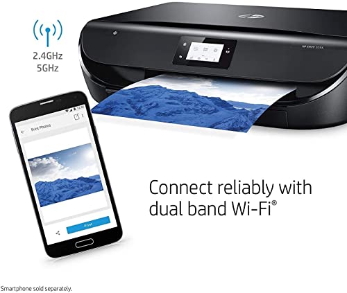 Hp Envy 5055 Wireless Color Photo All-In-One Inkjet Printer - Print Scan Copy - 2.2" Touchscreen Lcd, 10 Ppm, 1200 X 1200 Dpi, 8.5 X 14, Auto 2-Sided Printing, Borderless Printing, Usb #TOP7