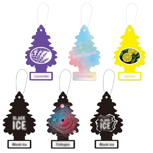OHREN 6 pièces Désodorisant Voiture Arbre à Parfum Diffuseur de Fragrances