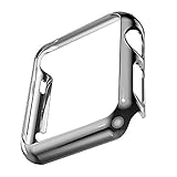 Apple Watch Case,Biaoge Super Thin PC Plated Plating Protective Bumper Case for Apple Watch 38MM (PC Case Gray 38mm)