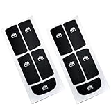 Automobilinnenraum Kompatibel mit SAAB für 9-3 2003–2012 Aufkleber für Fenstersteuertasten einstellen Steuertasten-Aufkleber Reparatursatz für abgenutzte Fenstertasten Reparatur