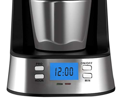 PowerDoF Kaffeemaschine 1 Tassen, Webat Kaffeemaschine 1 Tassen Programmierbare Edelstahl mit Timer für Reisen 420ML… – Bild 3