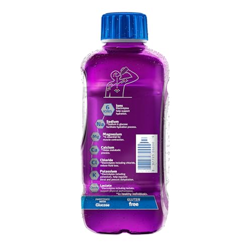 Electrolit, Electrolyte Beverage, Grape, 21 Fl Oz bottle (Pack of 12)