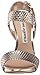 KARL LAGERFELD Women's Cieone Snake Textured Evening Ankle Strap Dress Heel, GOLD, 6
