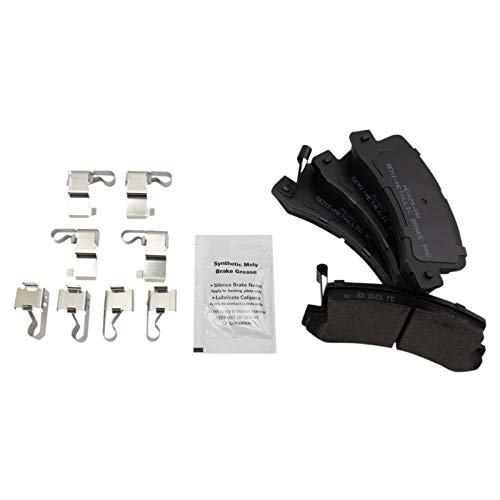 Image of TRQ Rear Brake Pad & Rotor Kit, with Chemical Kit Parking Brake Shoe Set Semi-Metallic Compatible with 1997-1999 Lexus ES300 1992-1999 Toyota Camry 1999 Solara