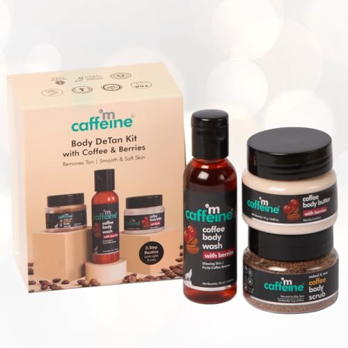 mCaffeine Body Care Gift Set for Women & Men with Berries Body Wash, Body Scrub & Body Butter |Gift Set for Mother and Wife | Women's day Gift Box with 3 Travel Sized Premium Caffeine Rich products | Karwa Chauth Gift kit | Perfect Hamper for Her
